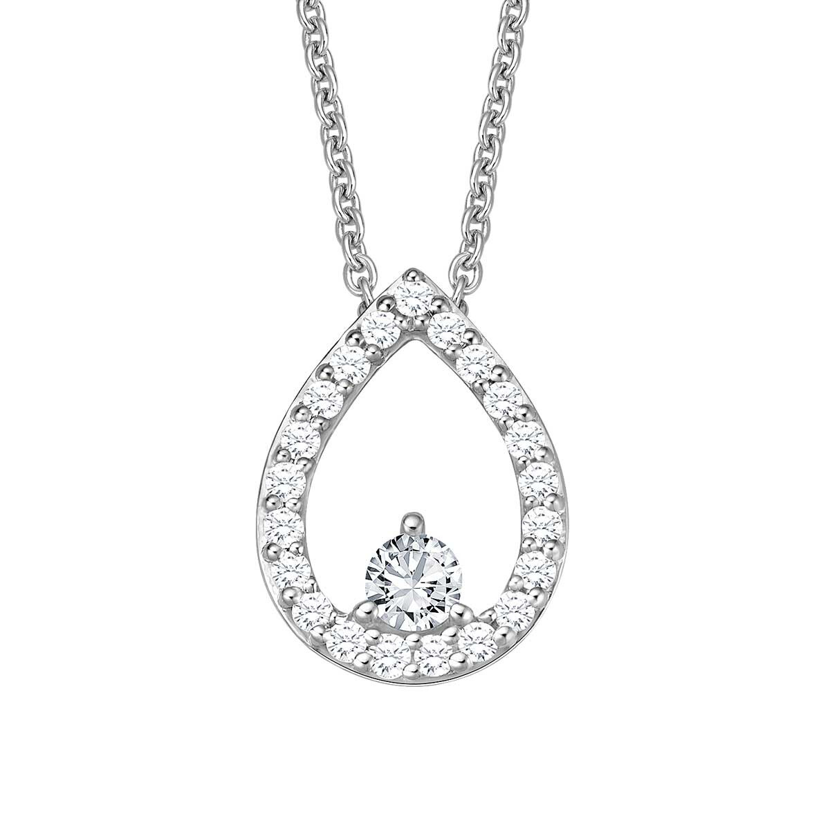 Collier Luna Tropfen Weißgold Brillant bella luce EH004565