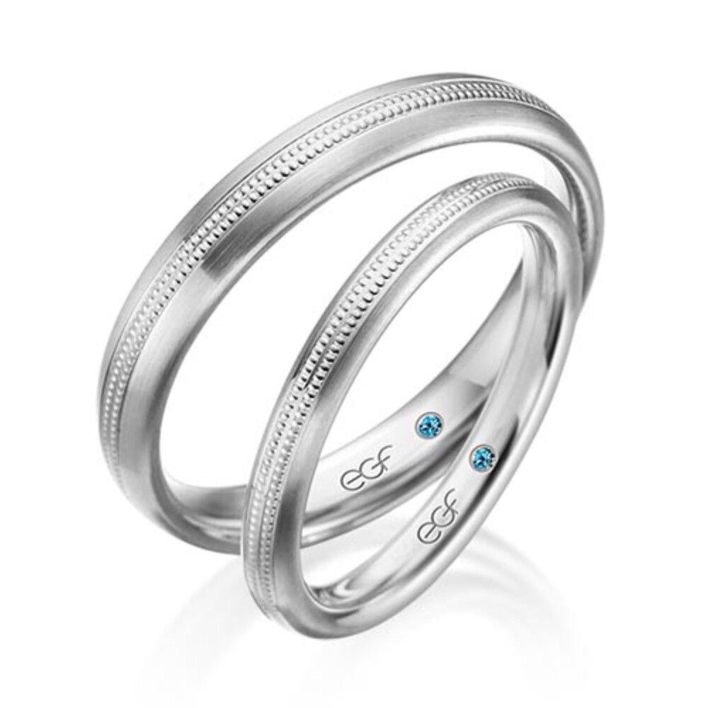 egf Trauringe Palladium Perlfuge F-1340-11