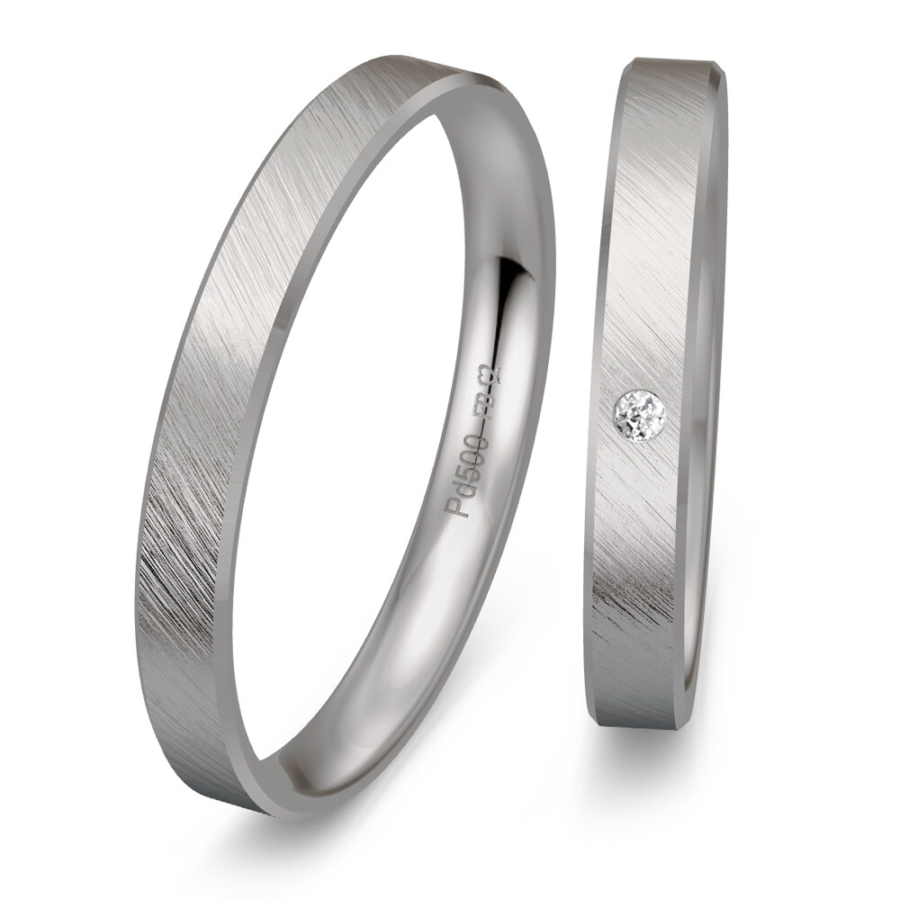 Trauringe Palladium Brillant Breuning 48/05601