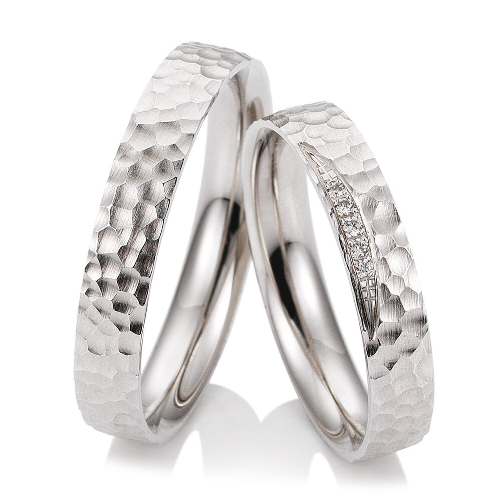 Trauringe Weißgold Wabenmeer Saint Maurice 49/81733 & 49/81734