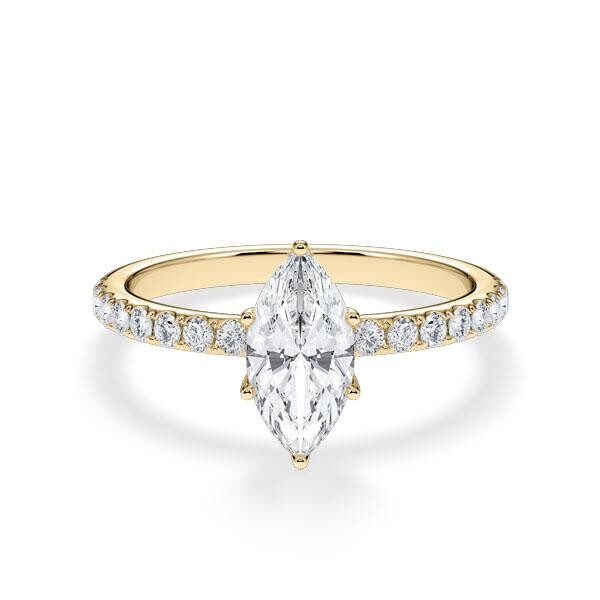 Hollywood Ring Classic Marquise Gelbgold Rubin RU 1882