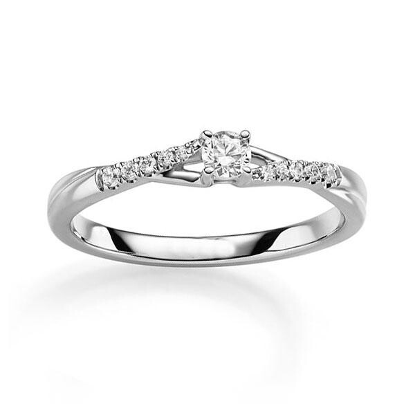 Verlobungsring Platin Brillant Rubin RU-1831