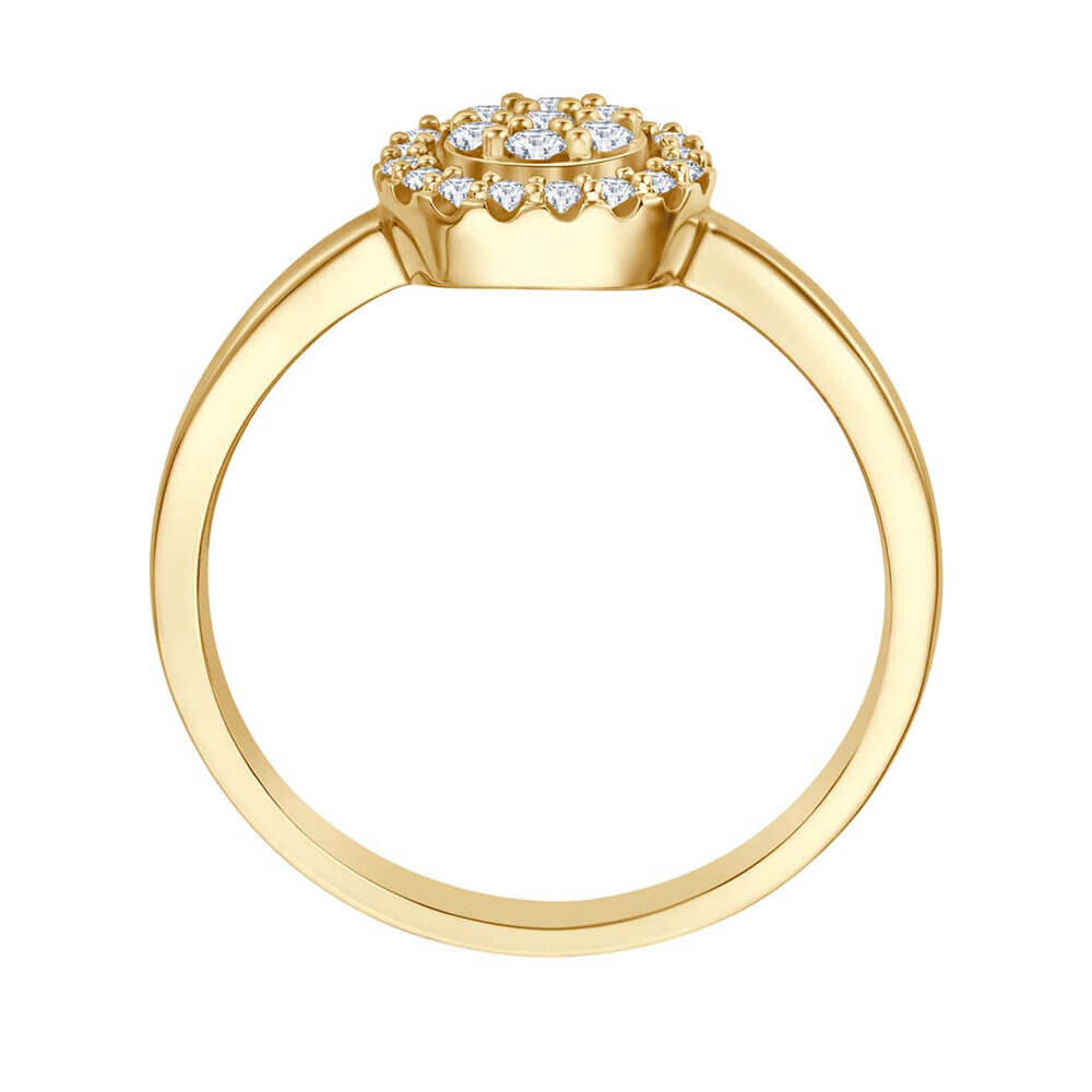 Diamantring Pavee Gelbgold bella luce EH005810