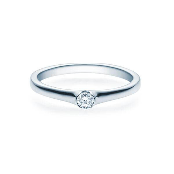 Verlobungsring Spannring Brillant 0,080 ct. w, si Rubin RU-1277