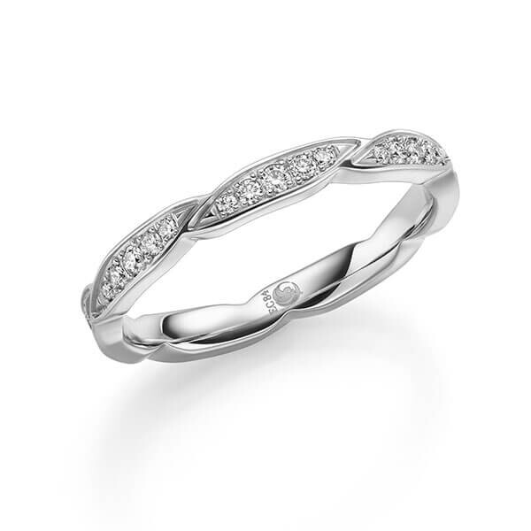 Verlobungsring Weißgold 333/- zus. 0,180 ct, tw, si - RU-1747-1