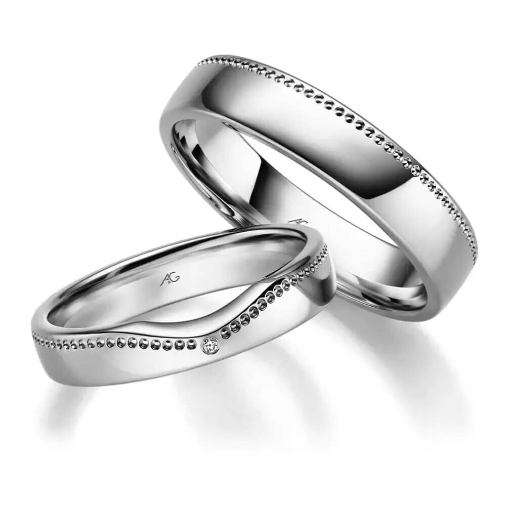 Trauringe Weißgold Millgriff August Gerstner 31568