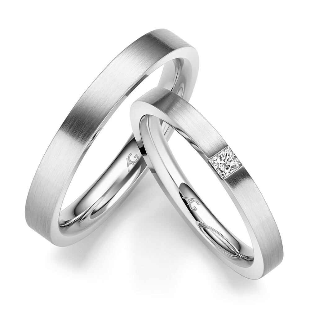 Gerstner Trauringe Weißgold Princess 4/31324/2.6 & 31324/3.5