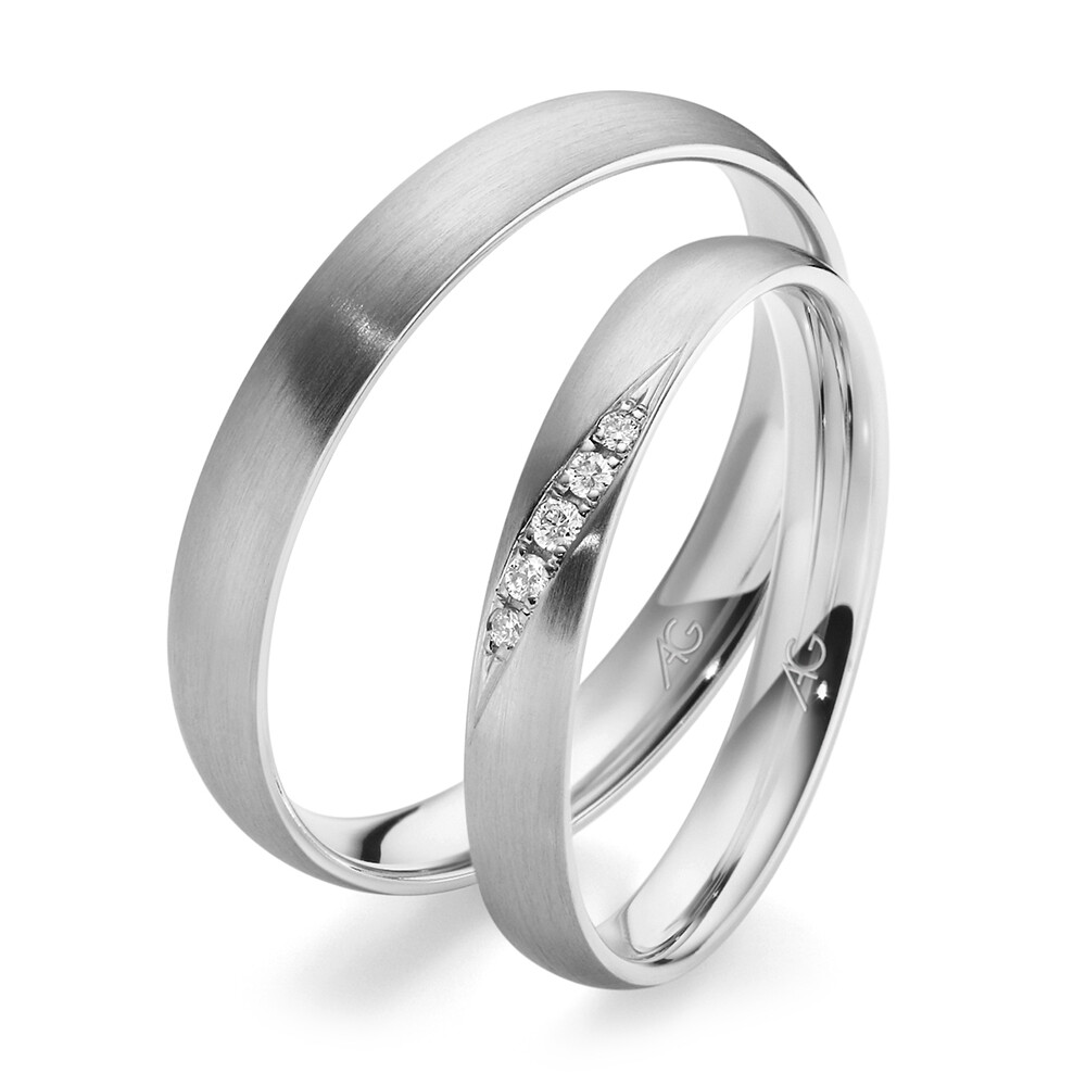 Gerstner Trauringe Platin Brillant 4/28703/3 & 28703/3.5