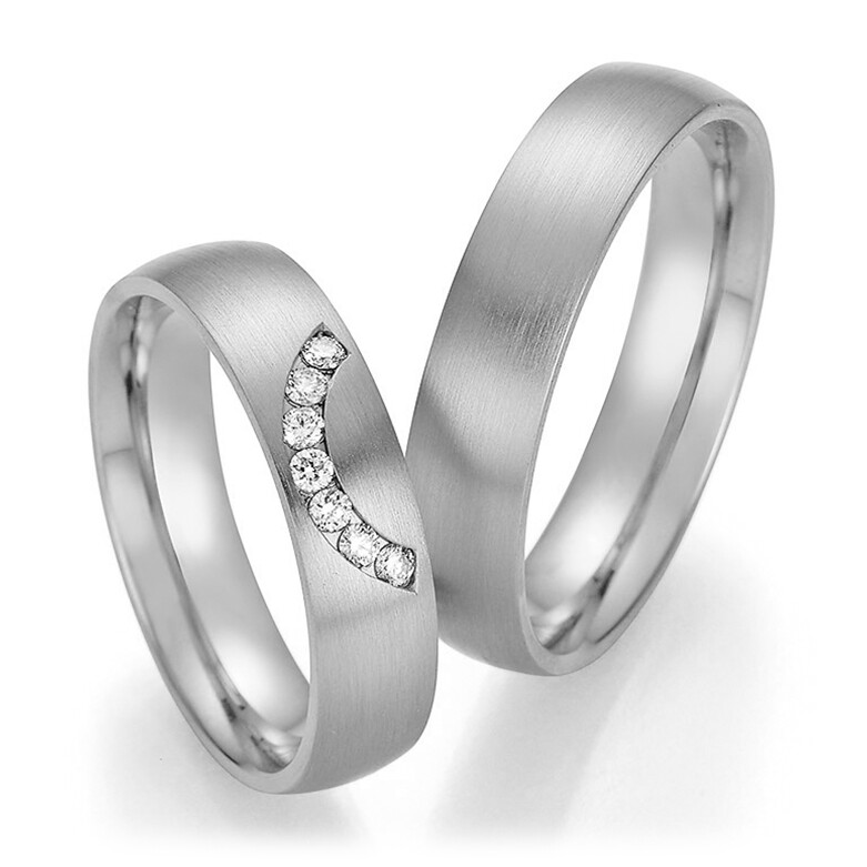 Collection Ruesch Trauringe Weißgold 66/60110 & 66/60112