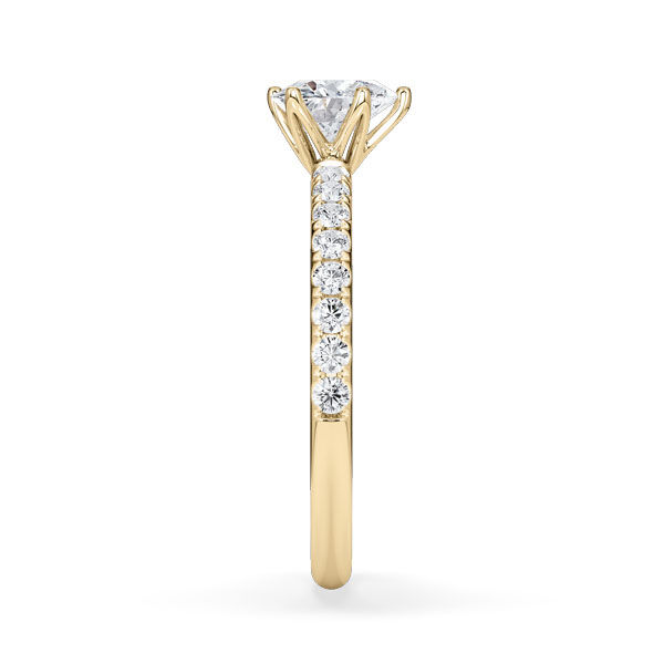 Hollywood Ring Herz Diamant Gelbgold Rubin 1887
