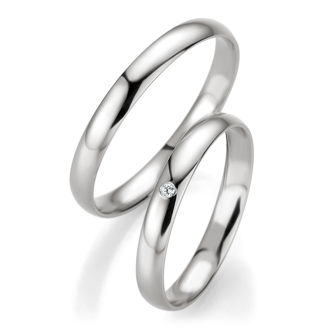 Trauringe Weißgold Brillant Breuning 48/04405 & 48/14405