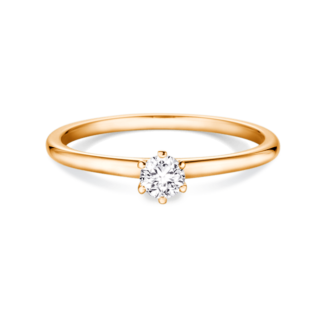Verlobungsring Solitär Rotgold Brillant Dettinger 27163