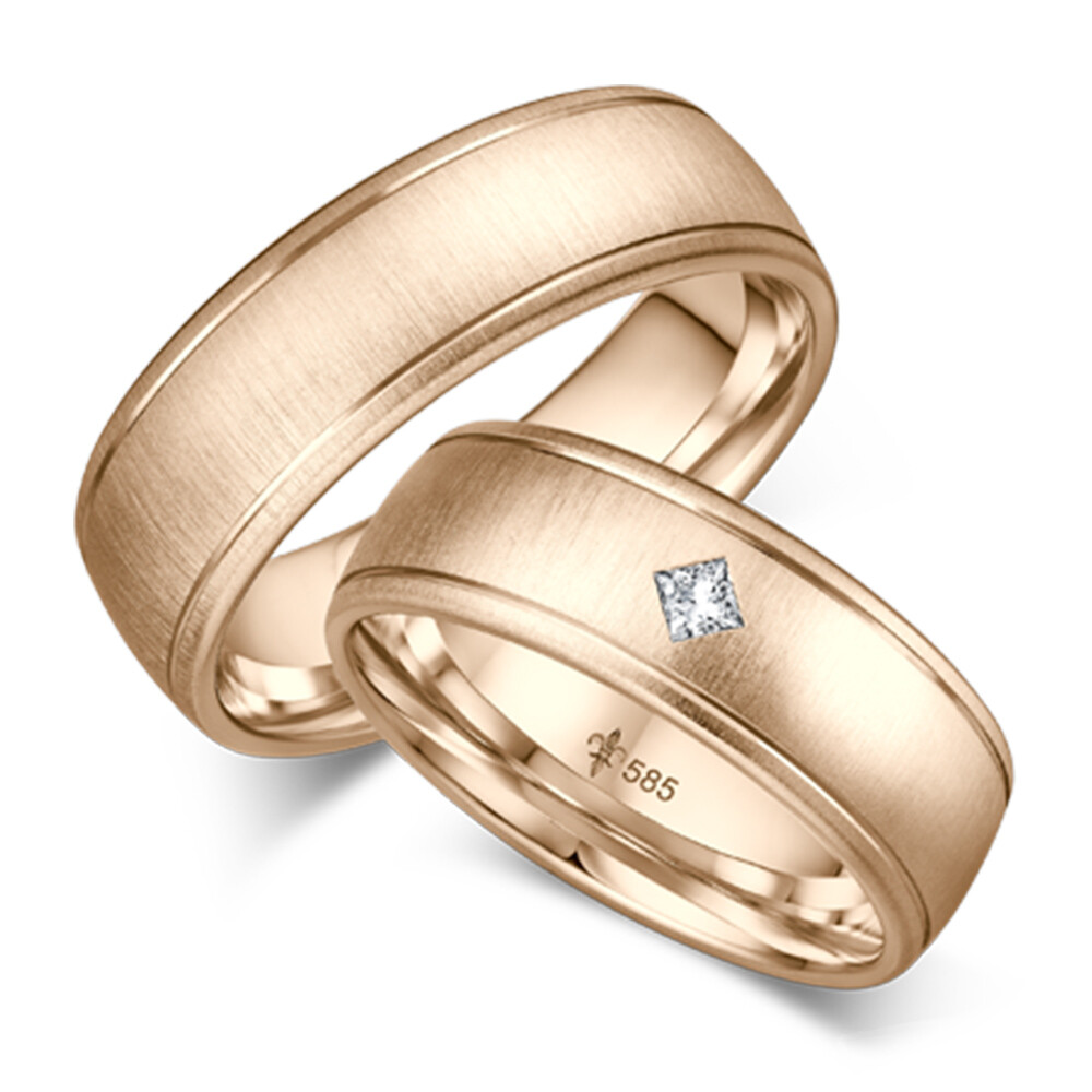 Trauringe Jeanne Roségold Princess Giloy TR-0/TR-1-00066