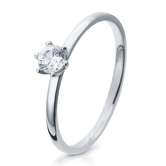 Solitärring Silber mit Zirkonia Breuning 41/05286