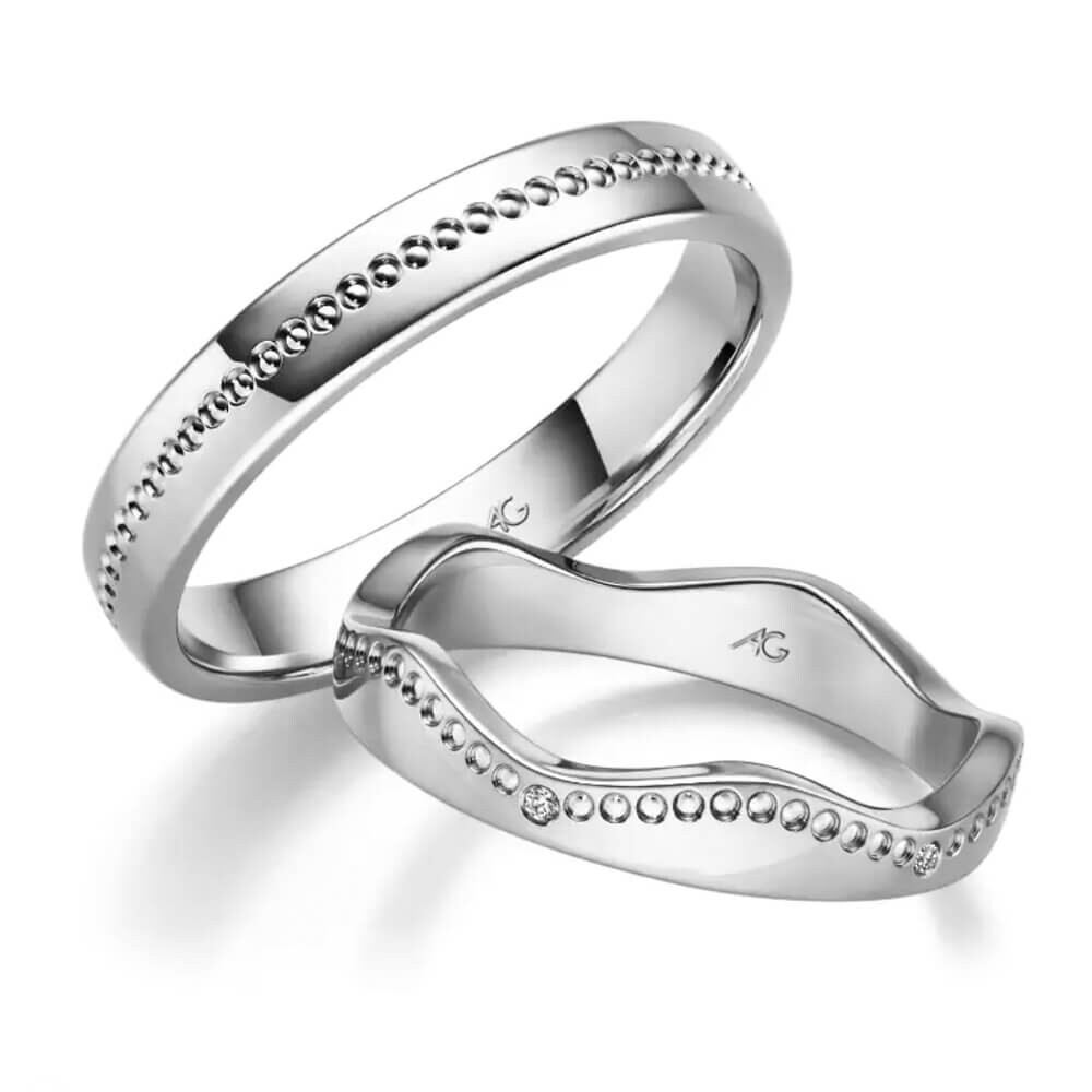 Trauringe Weißgold Millgriff August Gerstner 31565