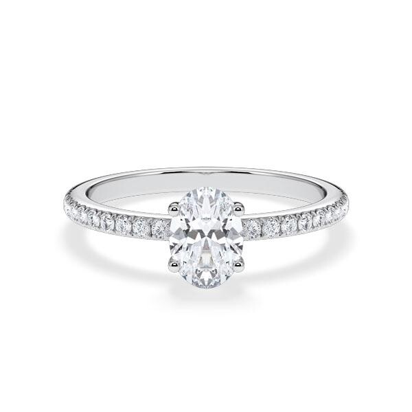 Verlobungsring Weißgold 750/- zus. 0,760 ct, tw, vs - RU-1902-10