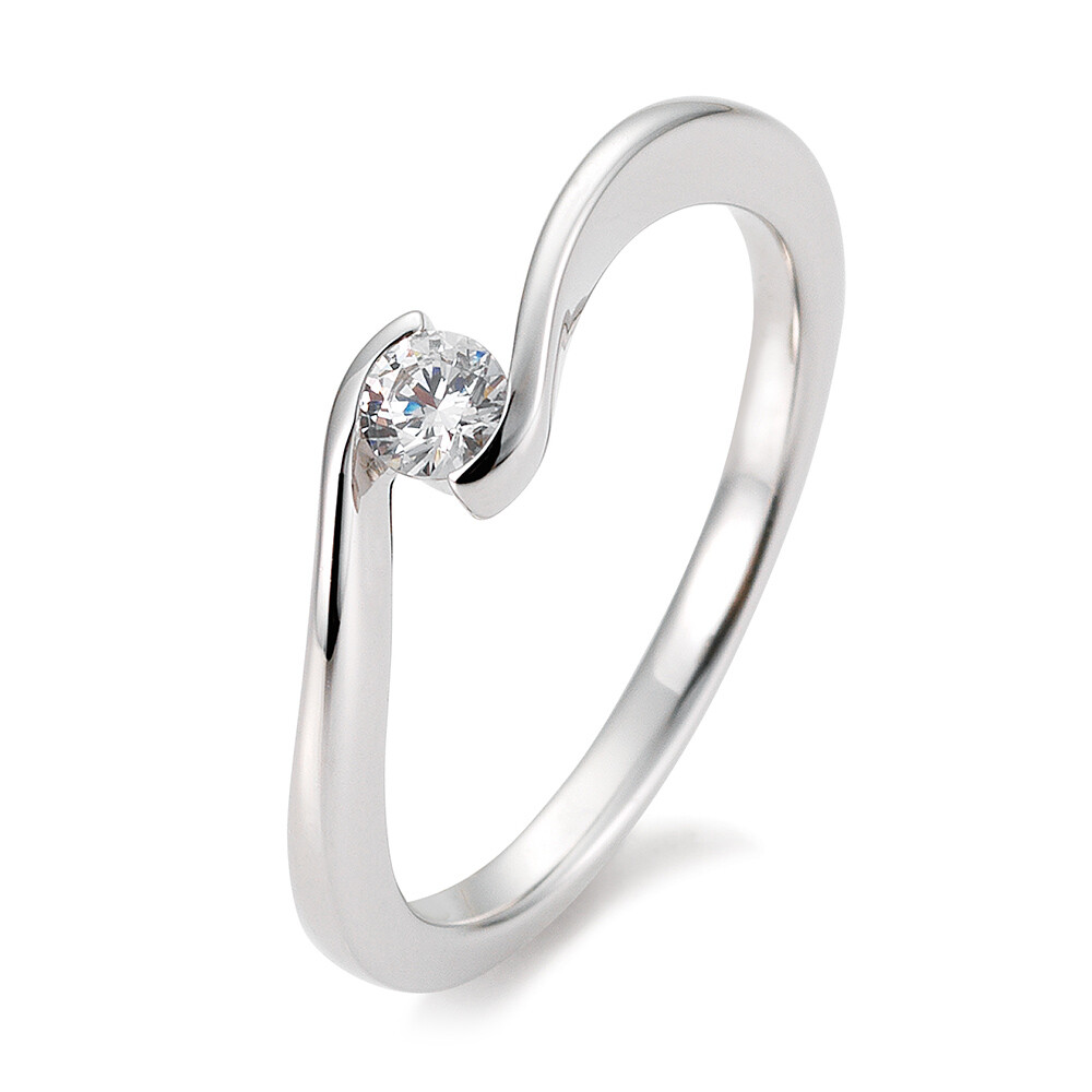 Verlobungsring Schwung Weißgold BR133 Brillant