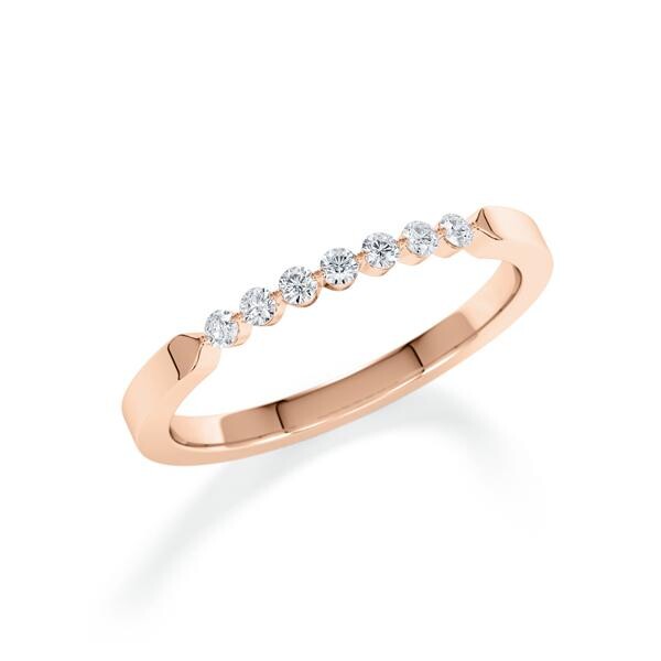 Memoire-Ring Rotgold 585 Diamant zus. 0,140 ct. tw, si Rubin RU-1801