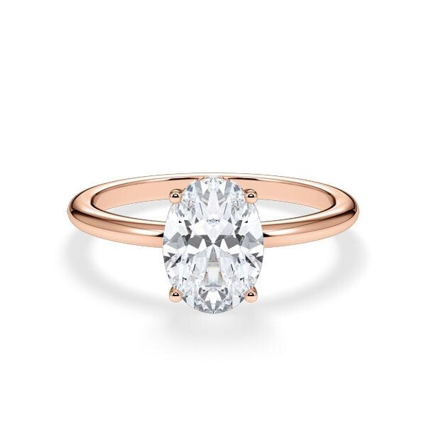 Verlobungsring Rotgold 750/- zus. 1,570 ct, LAB - e, vs2 & tw, vs - RU-1902-25