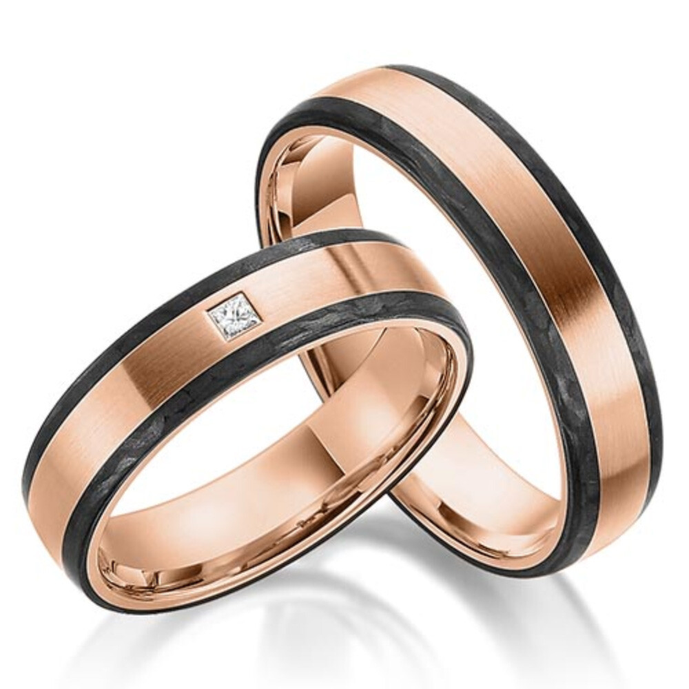 Sickinger Trauringe Carbon & Rotgold SC-1190-3