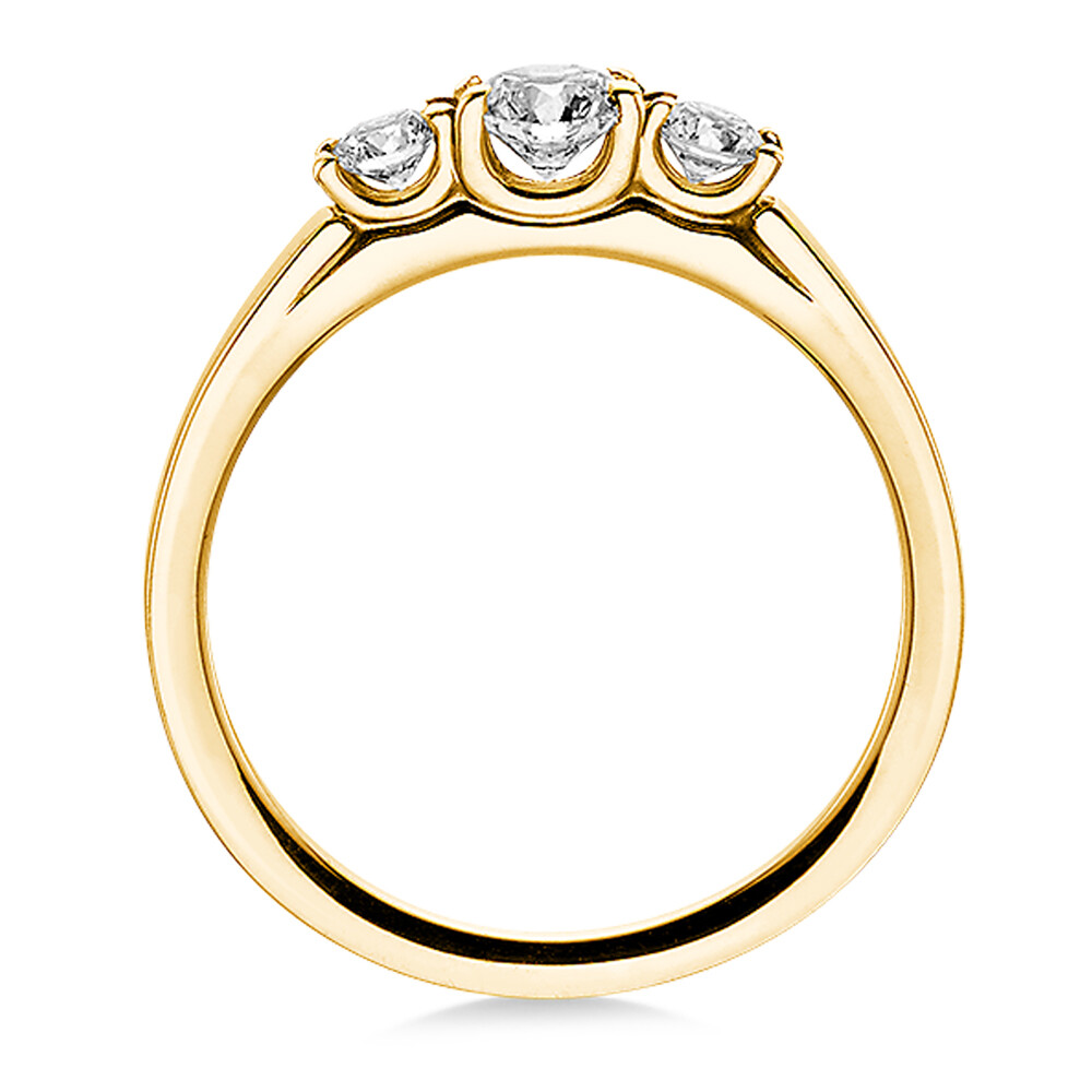 Verlobungsring aus Gelbgold mit 3 Brillanten Dettinger 27200