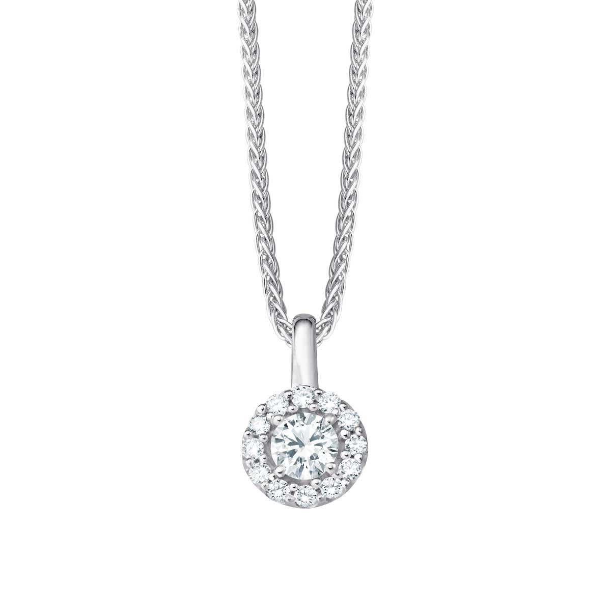 Halskette mit Anhänger Piccolina Weißgold Brillant bella luce EH002367