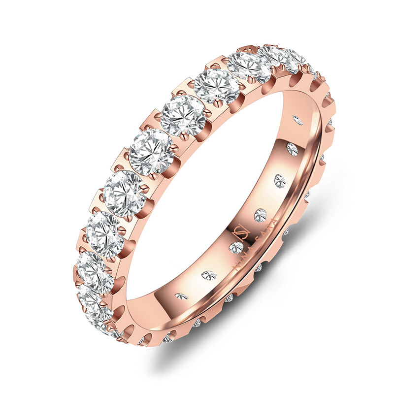 Memoire Eternity Ring Edelstahl Rot Zirkonia Nina Sara NS-15
