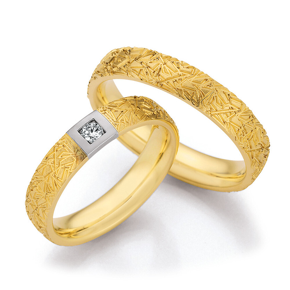Trauringe Gold Mehrfarbig Crisssross Ruesch 66/73010