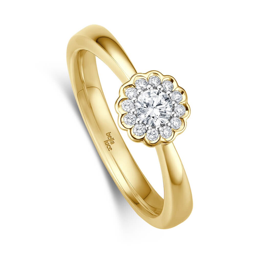 Diamantring Flori Gelbgold bella luce EH004578