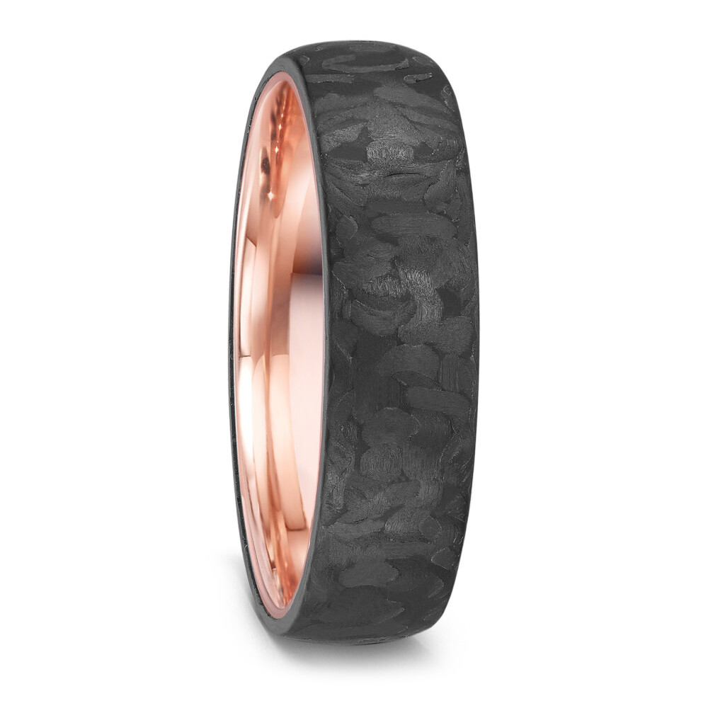 Volcanic Love Eheringe aus Rotgold 585 & Carbon TeNo 52661