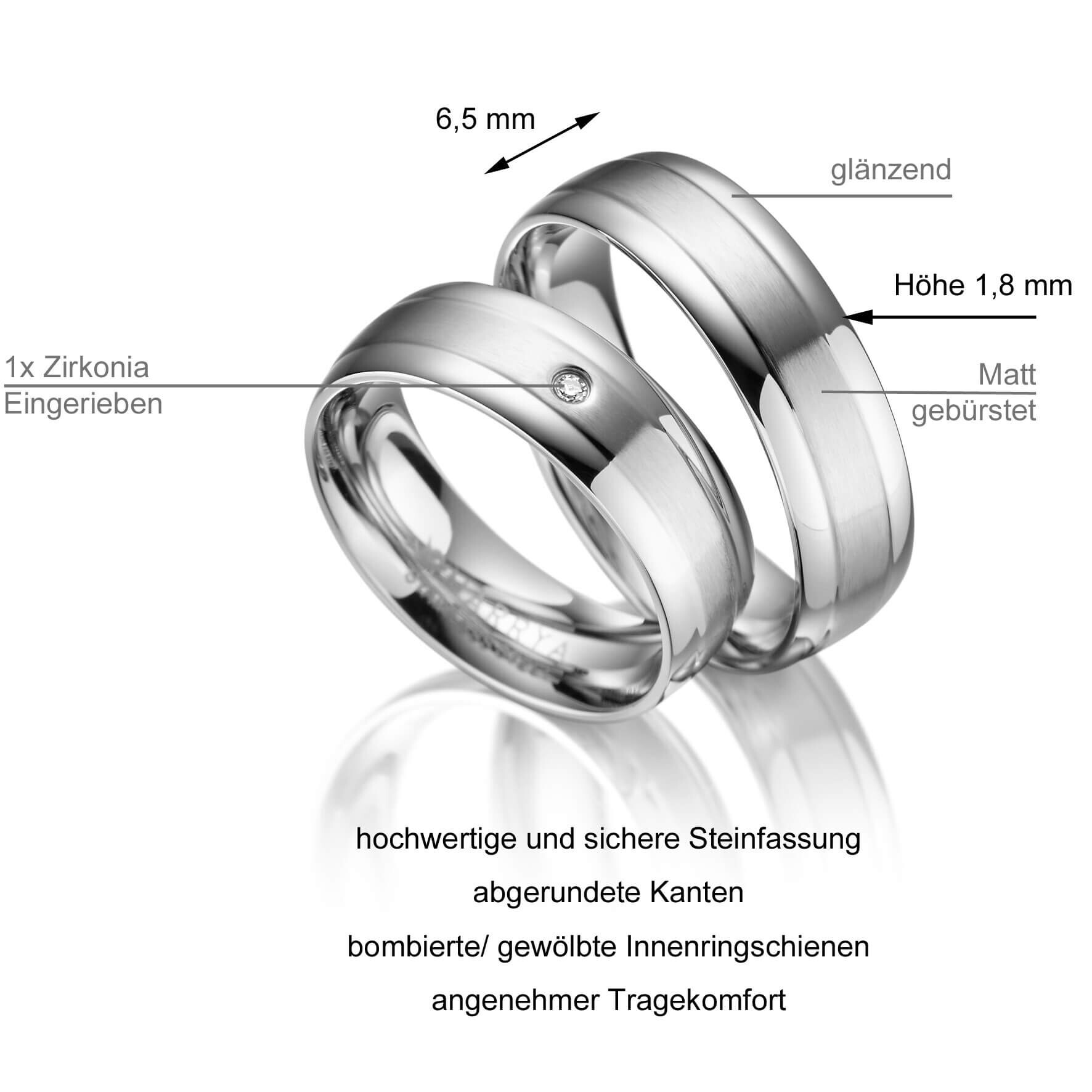 Marrya Trauringe / Partnerringe ES-02 aus Edelstahl - Informationen
