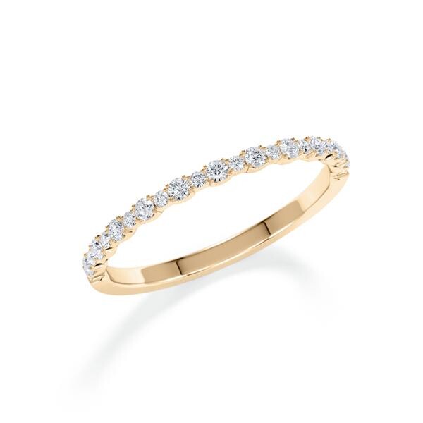Memoire-Ring Vorsteckring Roségold 375 Diamant zus. 0,210ct. tw, si Rubin RU-1803