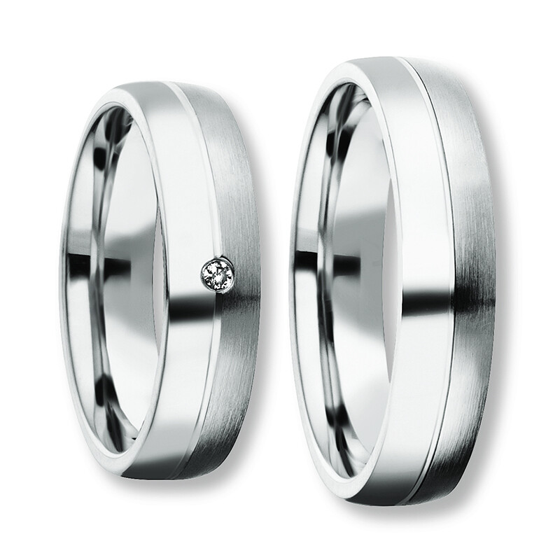 Freundschaftsringe Silber 925 Brillant Bedra 90051