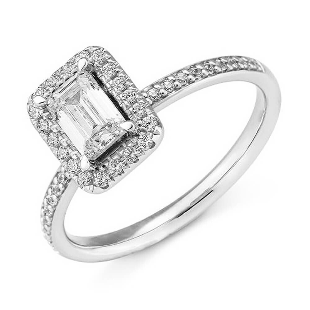 Verlobungsring Emerald Weißgold Lab-Grown Diamanten Breuning