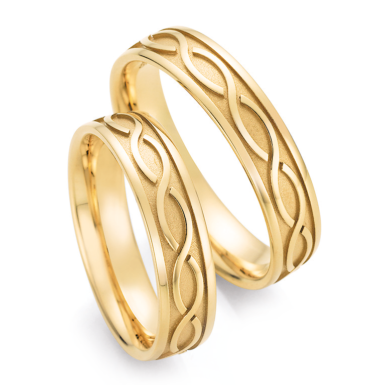 Trauringe Gelbgold Ruesch 66/39020 & 66/39020