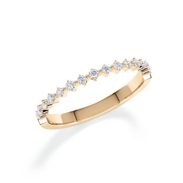 Memoire/Vorsteckring Roségold 375/- zus. 0,113 ct, tw, si - RU-1807-3