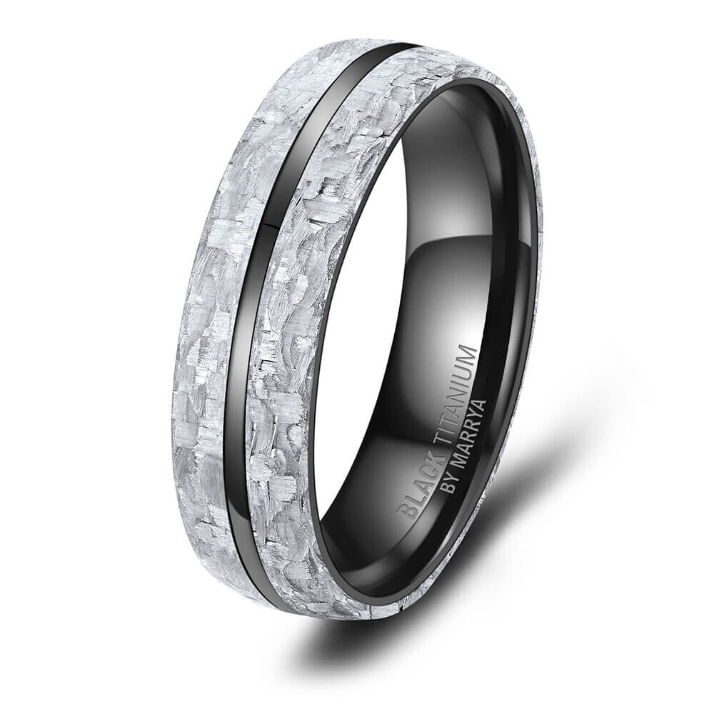 Black Titanium Herrenring Marrya BT-11