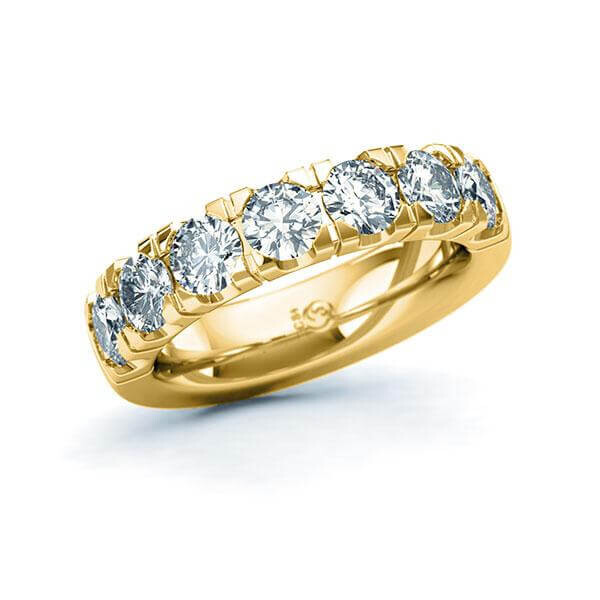 Memoire-Ring Gelbgold 916 zus. 2,100 ct. Lab-Grown Diamant Rubin RU-1567-128