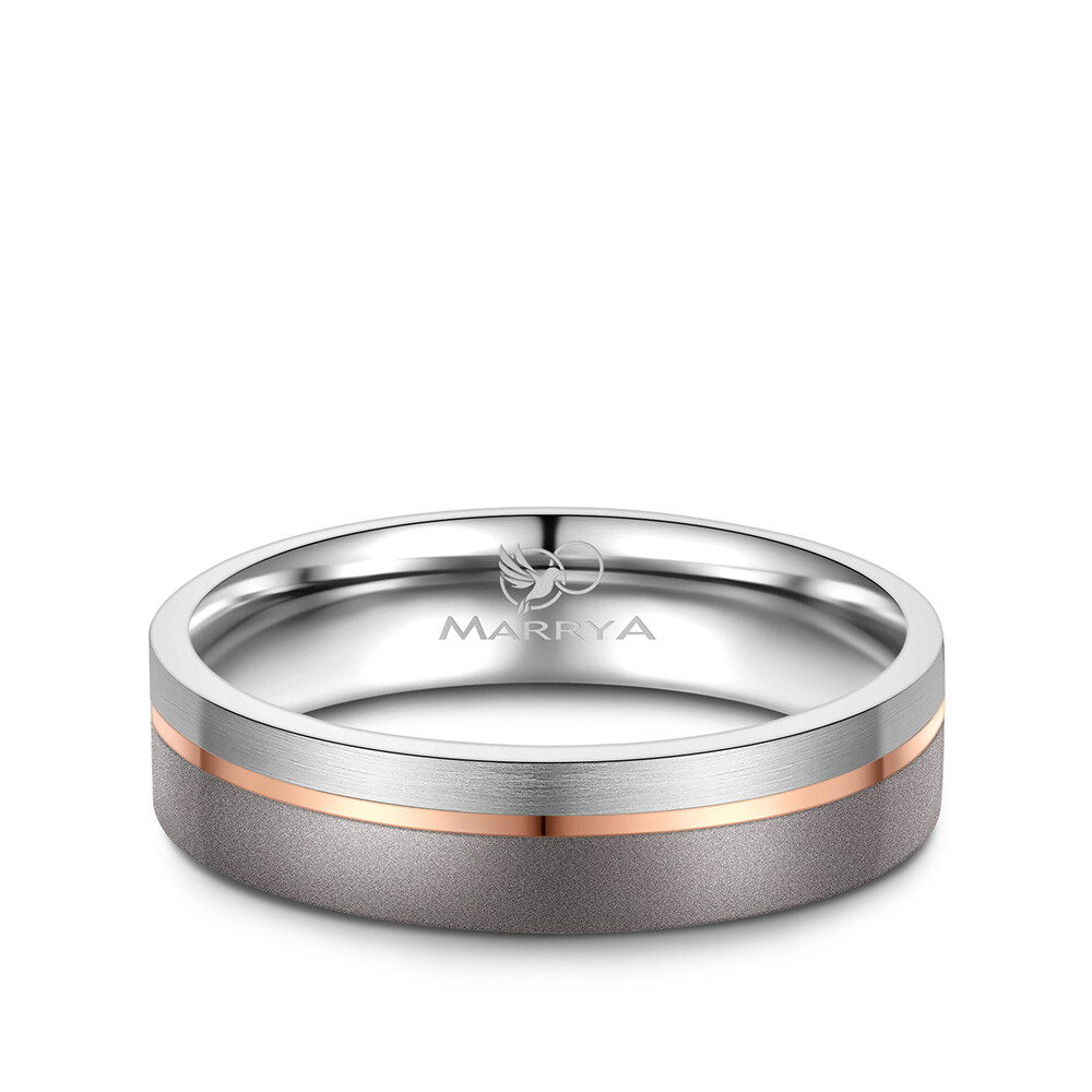 Herrenring Tantal Titan Rosé plattiert Marrya TA-03