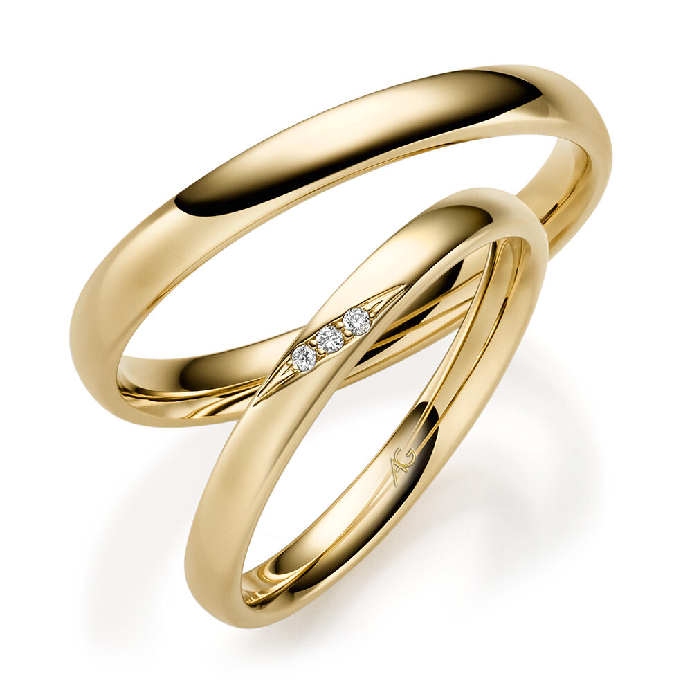 Gerstner Trauringe Gelbgold Brillant 4/31319/3 & 31319/2.5