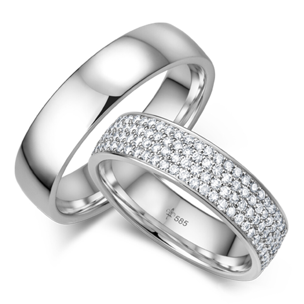 Trauringe Manon Weißgold Giloy TR-0/TR-1-09002