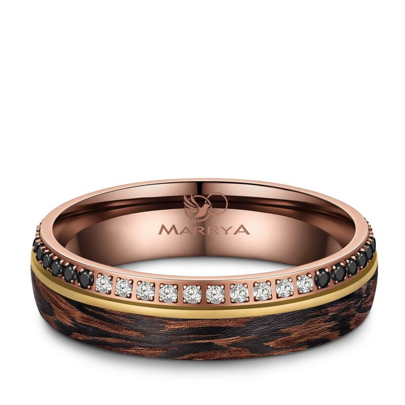 Damenring Carbon Bronce Gold Marrya CB-06