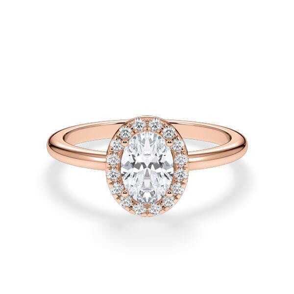 Verlobungsring Rotgold 750/- zus. 0,710 ct, LAB - e, vs2 & tw, vs - RU-1902-36