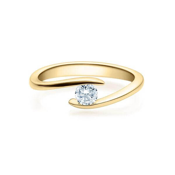 Verlobungsring Twist Solitär 18015 Gelbgold Rubin RU-1496