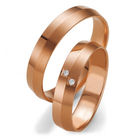 Breuning Trauringe 48/07137 & 48/07138 aus Rotgold