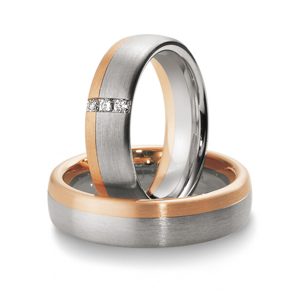 Trauringe Bicolor Premium Breuning 48/03440 & 48/03441