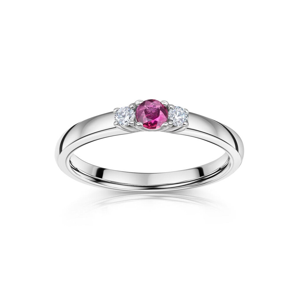 Antragsring Silber 925 Rubin Zirkonia 503667