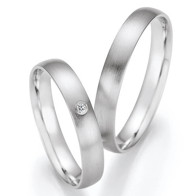 Collection Ruesch Trauringe Eheringe Weißgold Brillant 66/61050 & 66/61060