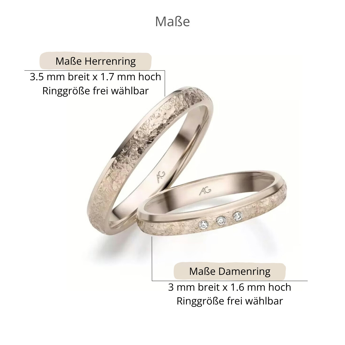 Eheringe Haselnuss-Gold Brillant Gerstner 31506