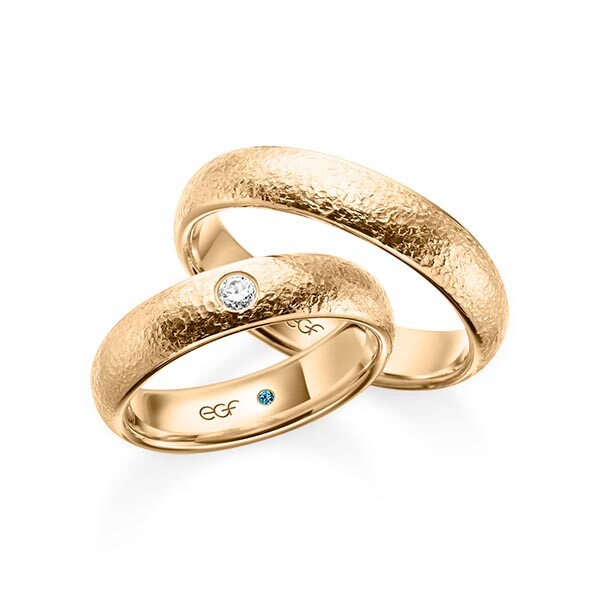 egf Trauringe Roségold Crushed Brillant F-1348-1